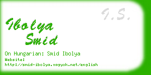 ibolya smid business card